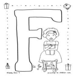 Coloring Page-F-Faith